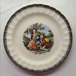 Vintage Cronin China Co. “Courting Couple” Bread Plate – 6.25" [F]